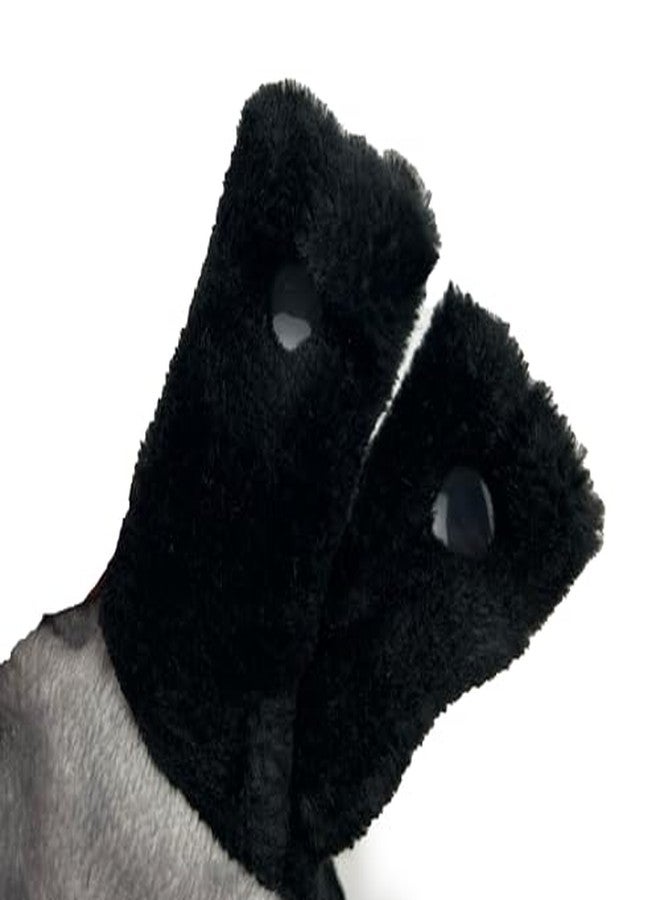 Wolf Essentials AnyWear Collection - CozyCarry Recycled Fleece 6-Pocket Scarf, Black - Image 3